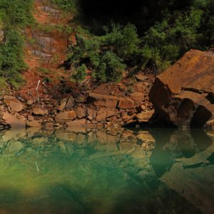  Zion National Park Emerald Pools Panorama Web