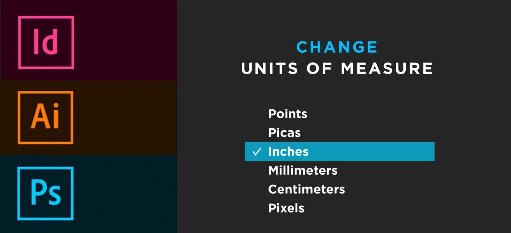 Adobe InDesign Illustrator Photoshop Change Units Of Measure