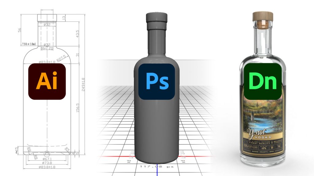 Create D Objects (.OBJ) Using Illustrator & Photoshop For Adobe Dimension Product Mock Ups