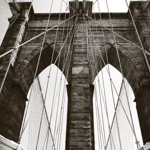 Brooklyn Bridge New York City Vintage Aug 