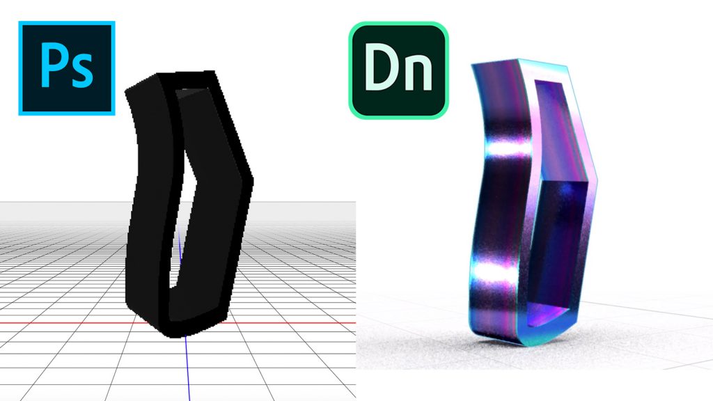 Create Custom D Extruded Shape Object (.OBJ) From Photoshop To Adobe Dimension