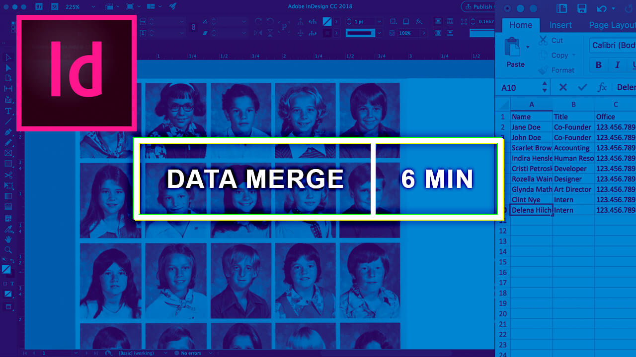 Data Merge Photos/Images Into Grid In InDesign Without Plugin ( Minute Video)