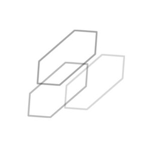 Diagonal Crystal Shape Hexagon Outline Vector Logo Symbol