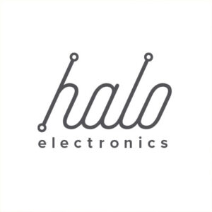Halo Electronics Logo Nodes Vector Tech Logo