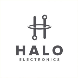 Halo Electronics Logo Nodes Vector Tech Logo 