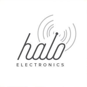 Halo Electronics Logo Nodes Vector Tech Radio Logo 