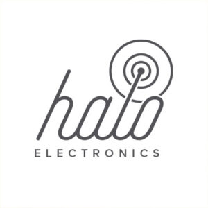 Halo Electronics Logo Nodes Vector Tech Radio Logo 