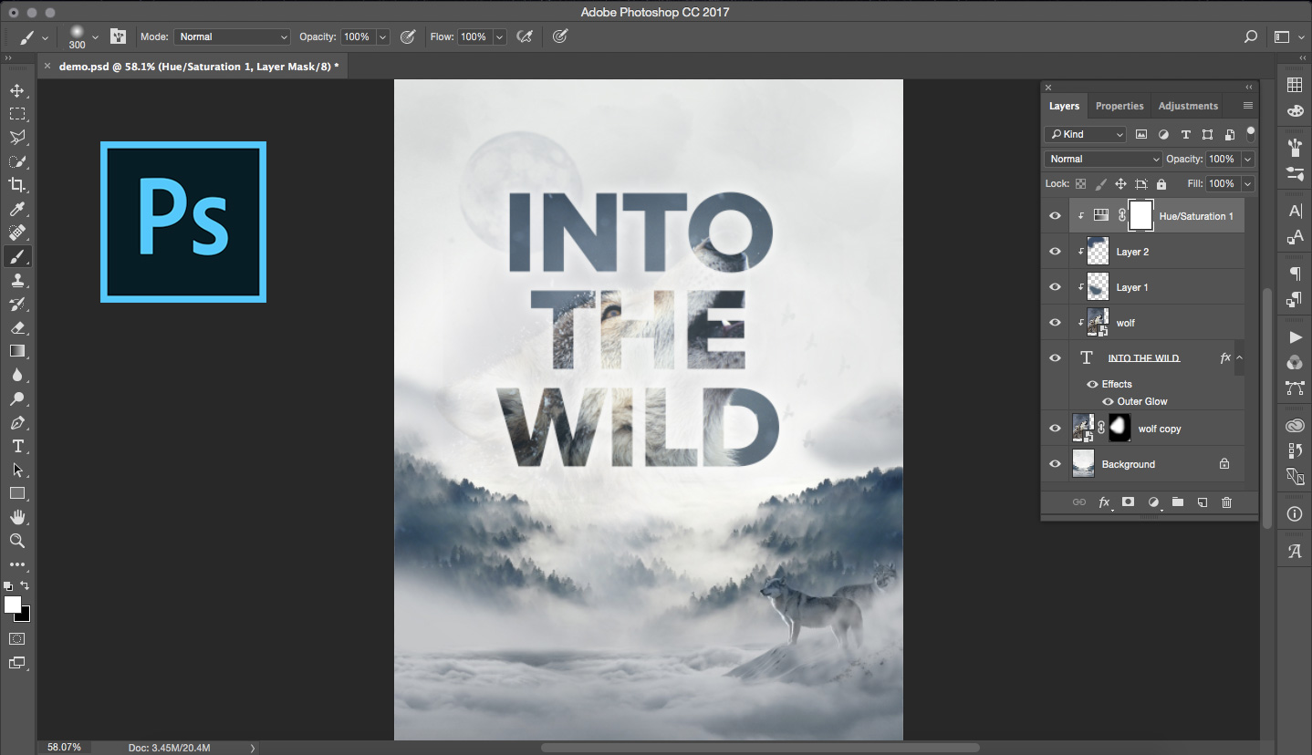 Uheldig Stol Derfor How to Place an Image in Text (Text Clipping Mask) in Photoshop | Ashley  Cameron Design