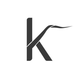 K Monogram Logo Thin Wave Blade Grass