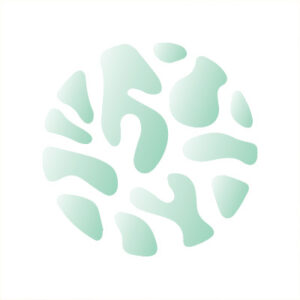 Organic Coral Circle Gradient Vector Logo Symbol