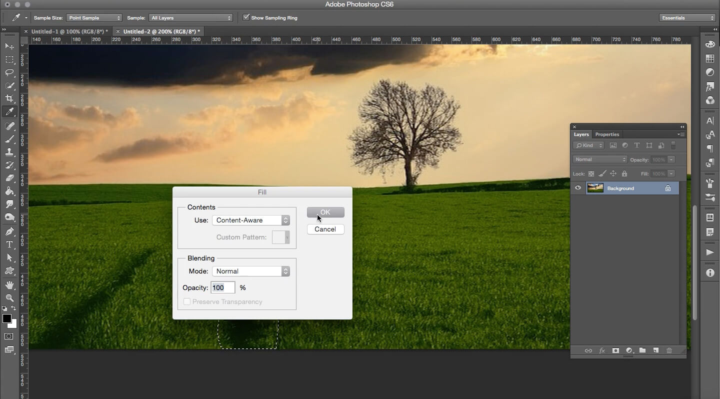 Quickly Use Content Aware Fill To Remove Or Repair An Unwanted Area In Photoshop