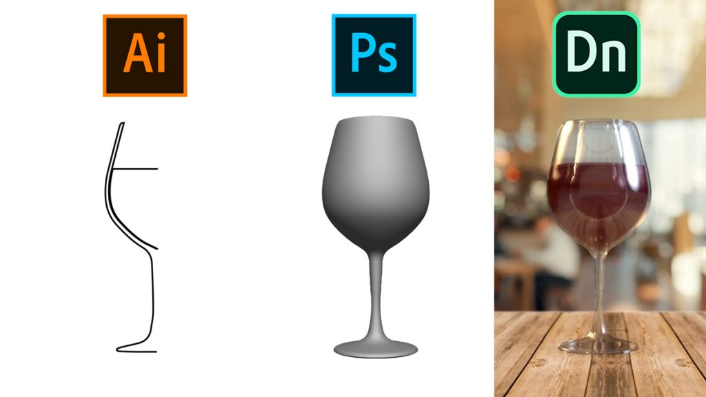 Create A Wine Glass (.obj) In Illustrator & Photoshop For Adobe Dimension